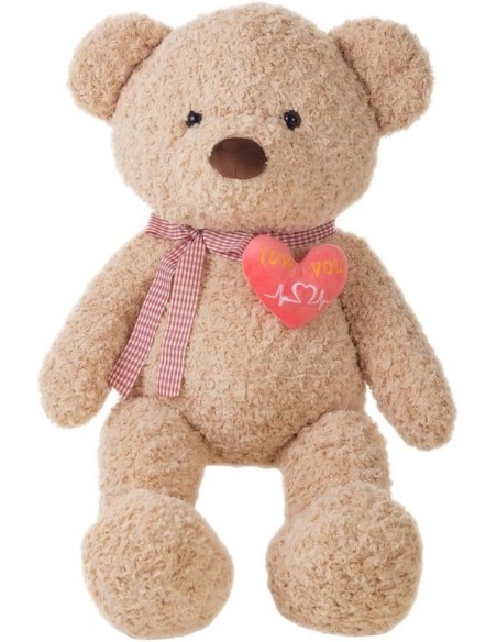 Peluche Oso old corazón   75 cm 2 col.-