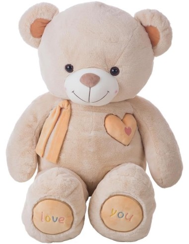 Peluche Oso valentin beig  115 cm