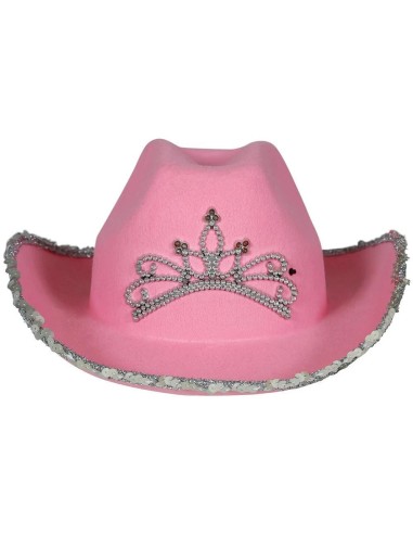 SOMBRERO COWBOY FIELTRO  ROSA, INFANTIL