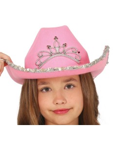 SOMBRERO COWBOY FIELTRO  ROSA, INFANTIL 2