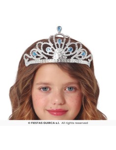 DIADEMA PLATA PIEDRAS AZULES