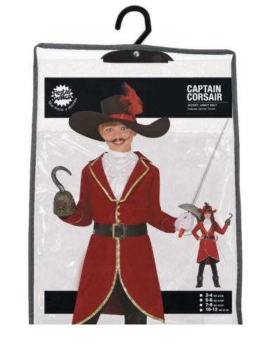 DISFRAZ PIRATA CAPITAN GARFIO 5-6 Años