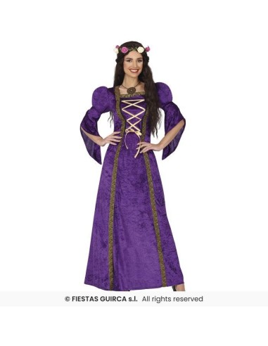 DISFRAZ DAMA MEDIEVAL MORADA (M)
