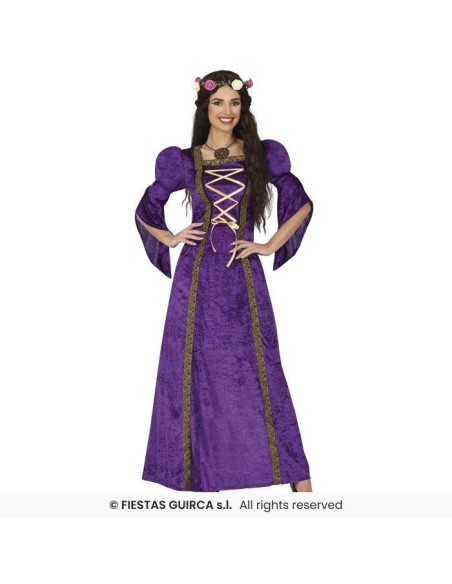 DISFRAZ DAMA MEDIEVAL MORADA (L)
