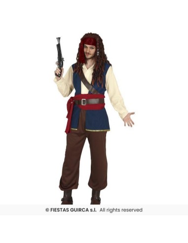DISFRAZ PIRATA JACK AZUL XXL