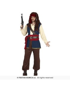 DISFRAZ PIRATA JACK AZUL XXL 2