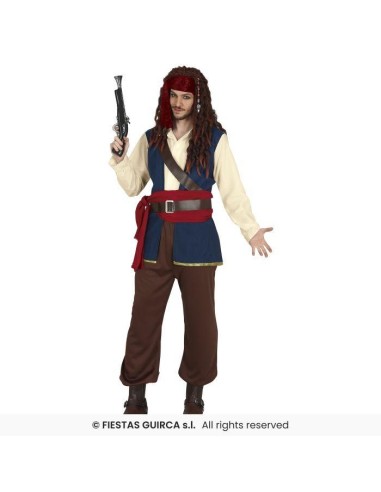 DISFRAZ PIRATA JACK AZUL XXL