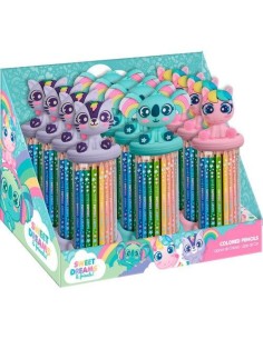 Caja Con Topper 3D 12 Lapices De Color S