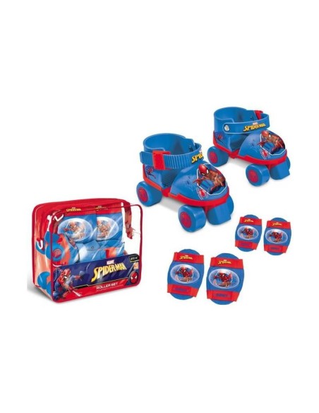 Set Patines + Protecciones Spiderman 