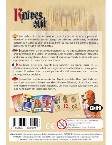 Knives out - Juego de Mesa de Estrategia