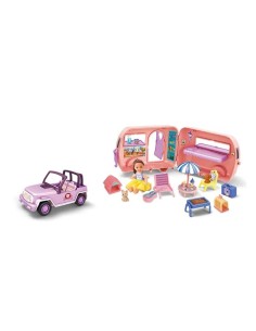 Coche Roulotte c/ Muñeca y Accesorios 