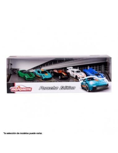 Pack de 5 coches de metal Porsche 1:64