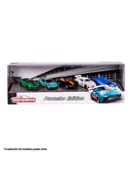 Pack de 5 coches de metal Porsche 1:64