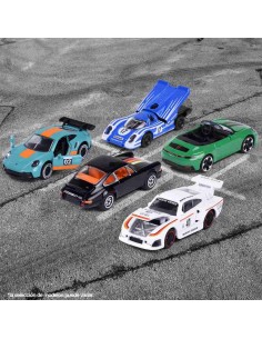 Pack de 5 coches de metal Porsche 1:64 2