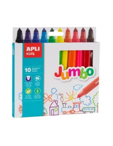 Set de 10 rotuladores Apli Jumbo