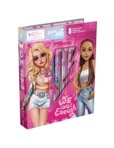WOW Cuaderno Colorear 8 Boligrafos Gel