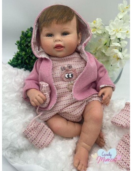 Bebe Reborn Ester Pelo Natural 46 cm