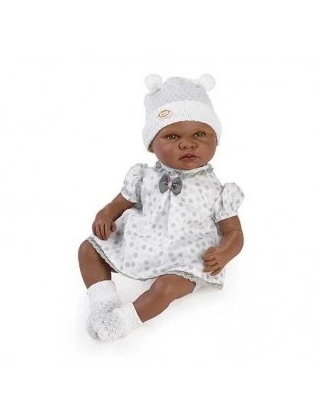 Muñeca Bebe Sasha Sonidos 46 cm Negrita