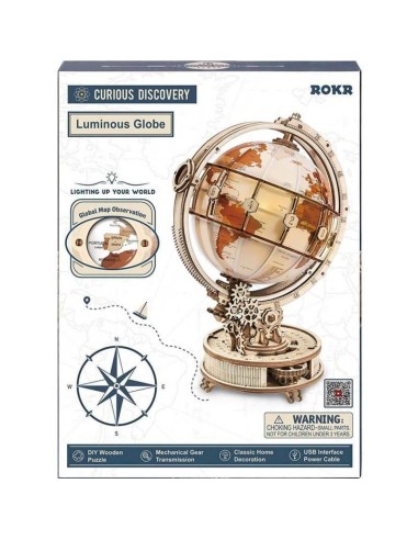 Globo Luminoso Maqueta de Madera