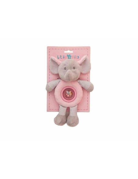 Peluche Elefante Rosa Sonajero Bolita 