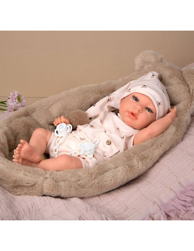 Reborn Arias 40 Cm Lidia Beige C/Cuna