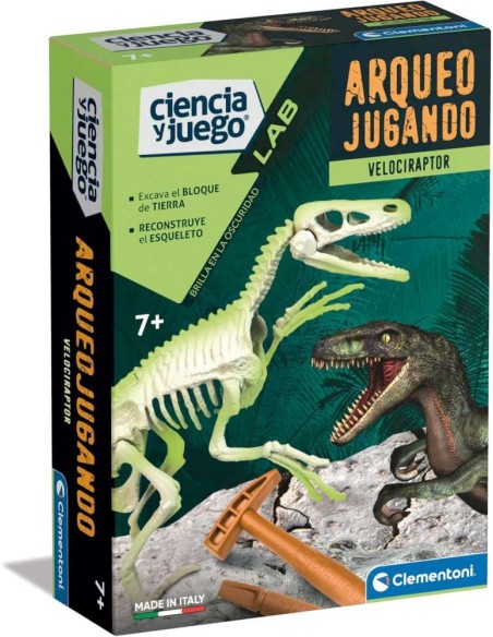 Arqueojugando -Velociraptor fosforescent