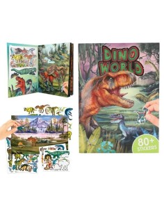 Dino World con pegatinas en relieve