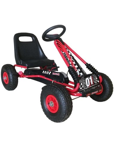 Go Kart Rojo Ruedas De Aire 97x57x61