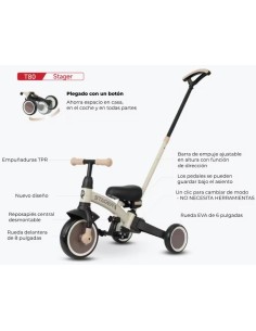 Triciclo Stager Evolutivo 3 en 1 Brown 2