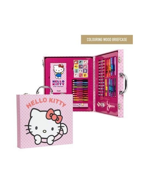 set papelería maletín hello kitty