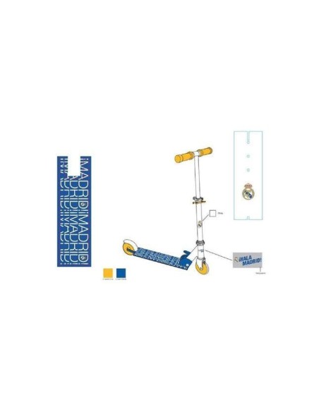 Real Madrid Patinete Aluminio 2 Ruedas