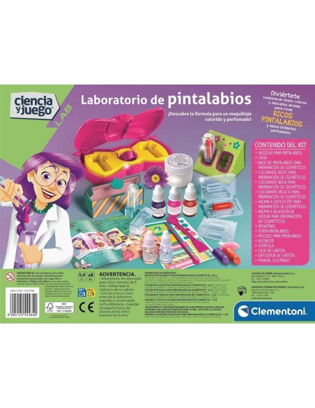ciencia y juego laboratior pintalabios
