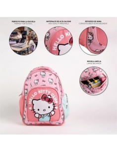 Mochila escolar mediana 42cm hello kitty