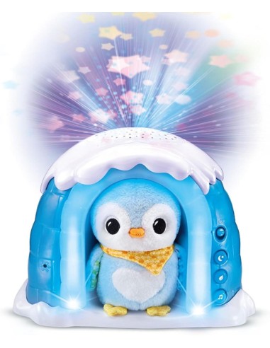 Iglú proyector Peluchito pingüino