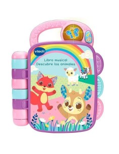 Libro musical Descubre los animales rosa 2