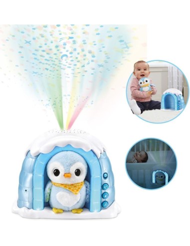 Iglú proyector Peluchito pingüino