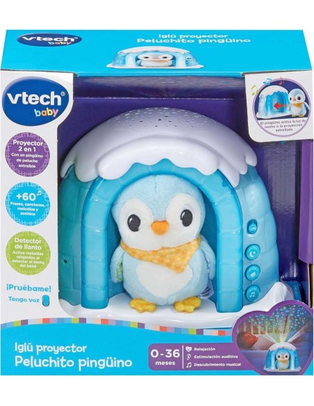 Iglú proyector Peluchito pingüino
