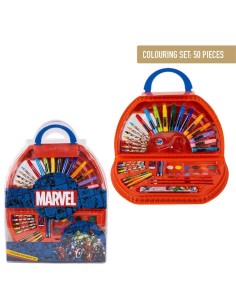 Set Papeleria Coloreable 50 Pzas Marvel