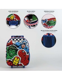 Mochila Infantil Trolley 3D Avengers  2