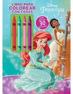 PRINCESAS: LIBRO PARA COLOREAR CON CERAS