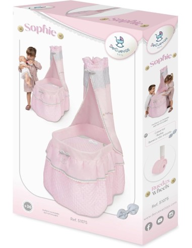 Moisés de Muñecas con Dosel y Ruedas De 
