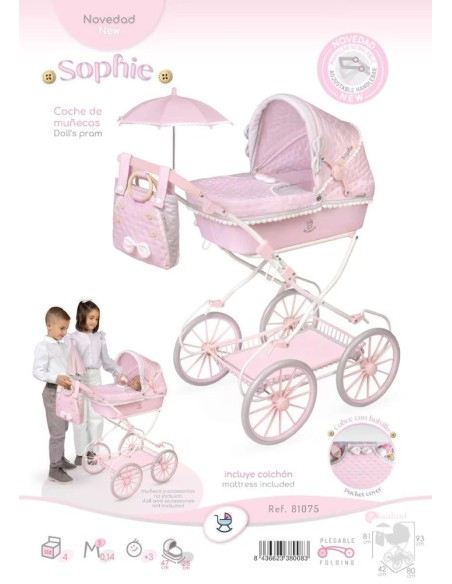 Coche Muñecas Sophie Plegable Sombrilla