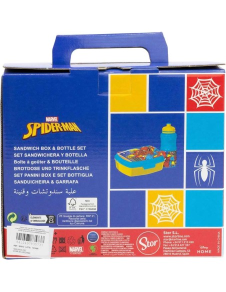 Set Sandwichera y Botella Spiderman