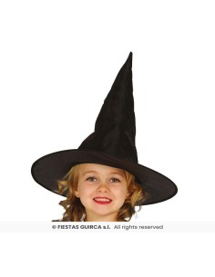 Sombrero bruja negro infantil