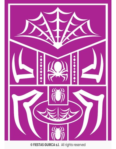PLANTILLA MAQUILLAJE ARAÑA 14X20 CM