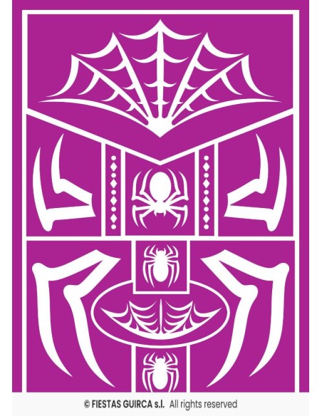 PLANTILLA MAQUILLAJE ARAÑA 14X20 CM