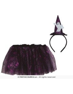 Set fantasmas infantil 30 cm tutu bruja