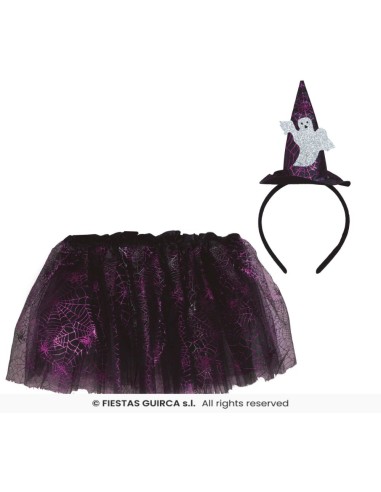 Set fantasmas infantil 30 cm tutu bruja
