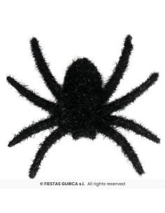 SET DE 6 ARAÑAS PELUDAS NEGRAS 6 CMS 2