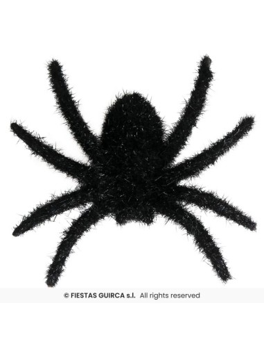 SET DE 6 ARAÑAS PELUDAS NEGRAS 6 CMS